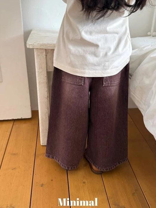 Little Foxx – Ribbed Sand Denim Pants