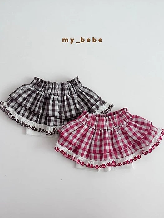 Little Foxx – Check Tiered Skirt