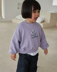 Little Foxx – Double Flower Embroidered Crop Sweatshirt