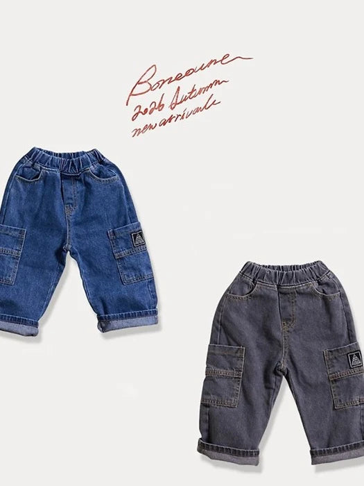 Little Foxx – Pocket Cargo Denim Pants