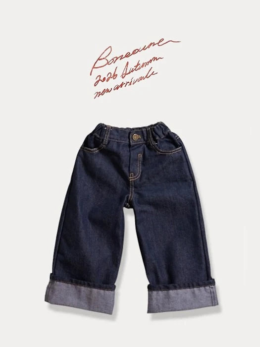 Little Foxx – Wide Roll-up Non Faded Pants