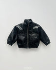 Little Foxx – High Neck Vegan Leather Jacket