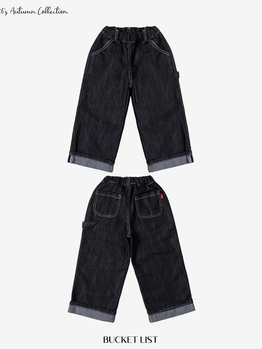Little Foxx – Non Faded Roll-up Denim Pants