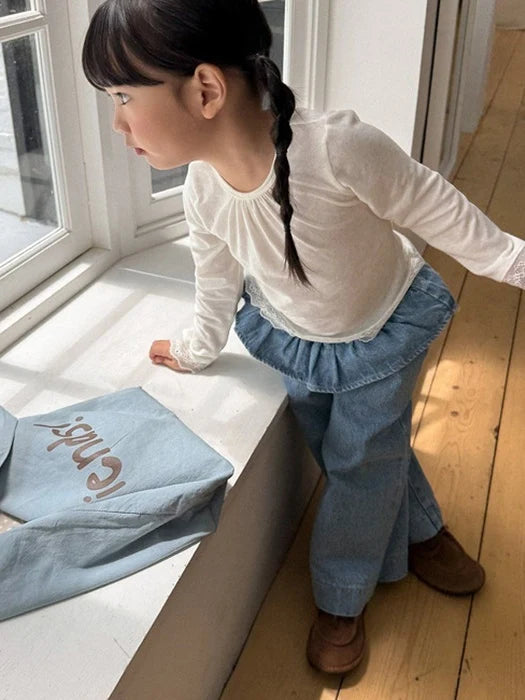 Little Foxx – Frill Denim Pants