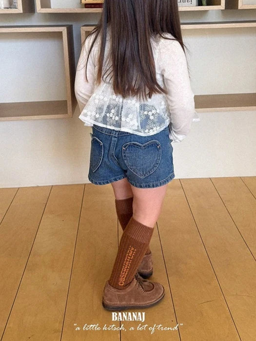 Little Foxx – Peanut Heart Denim Pants