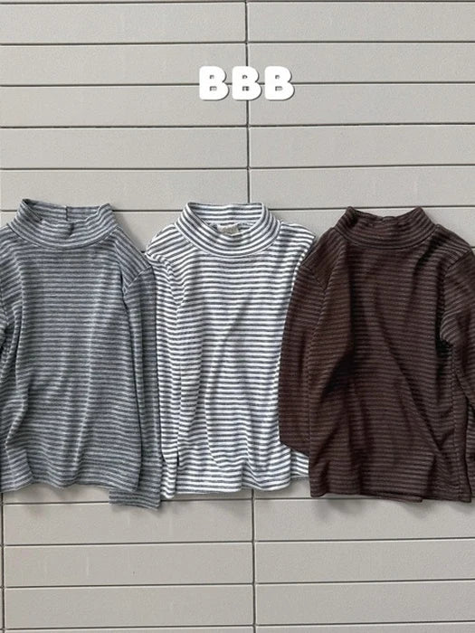 Little Foxx – Stripe Half Turtleneck Tee