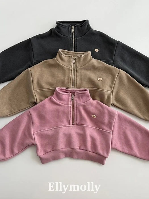 Little Foxx – Archi Pigment Half Zip-up Top