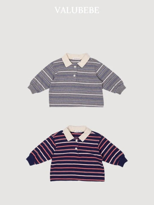 Little Foxx – Milky Stripe Collar Tee