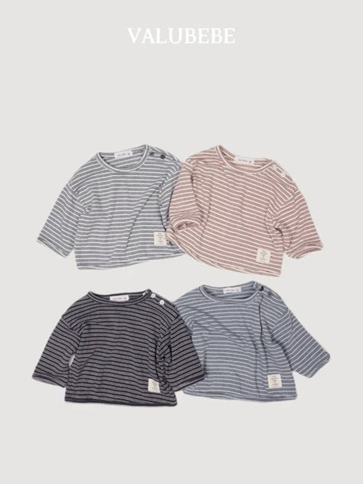 Little Foxx – Stripe Button Tee