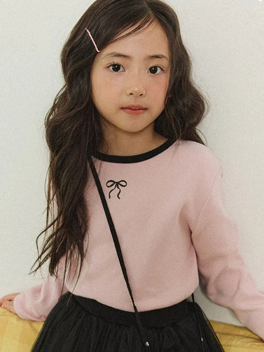 Little Foxx – Peach Colored Ribbon Tee