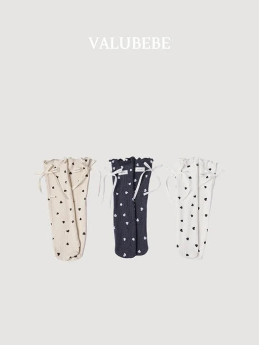 Little Foxx – Blanc Heart Roll Socks