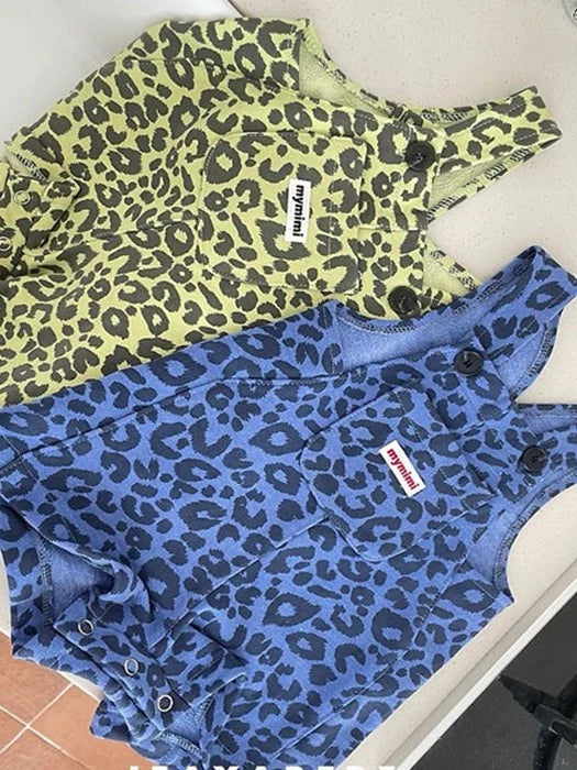 Little Foxx – Leopard Overall Bodysuit