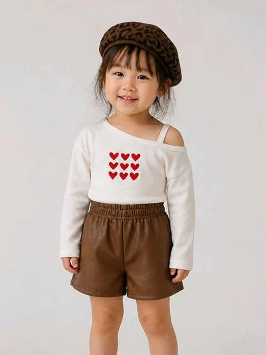 Little Foxx – Heart Unbalance Shoulder Tee