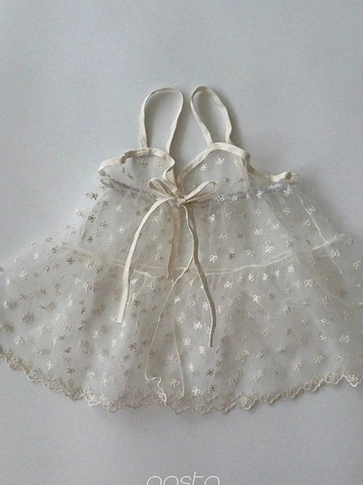 Little Foxx – Lace Ribbon Open One-piece