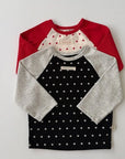 Little Foxx – Dot Raglan Tee