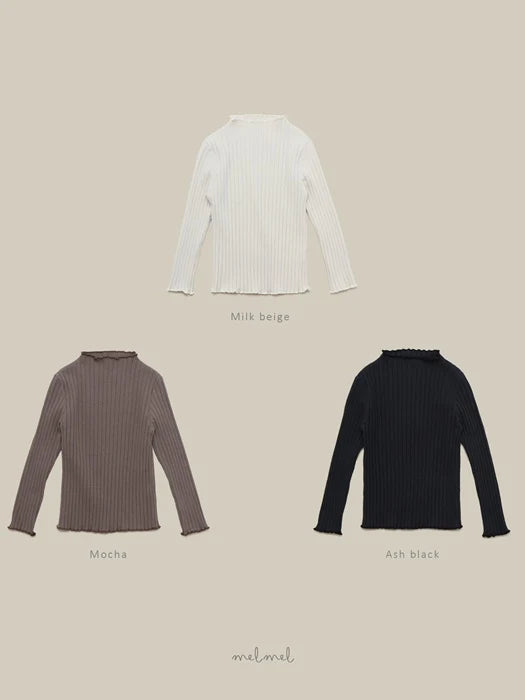 Little Foxx – Mock Neck Rib Tee