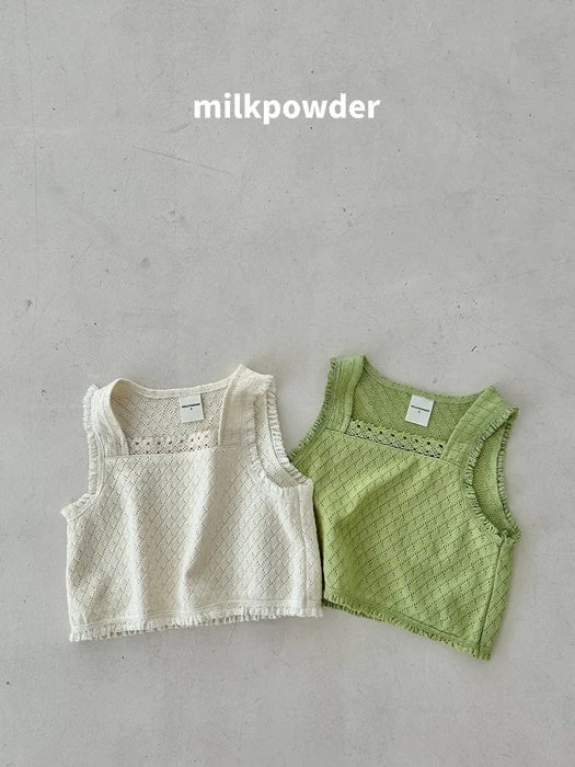 Little Foxx – Green Lace Vest