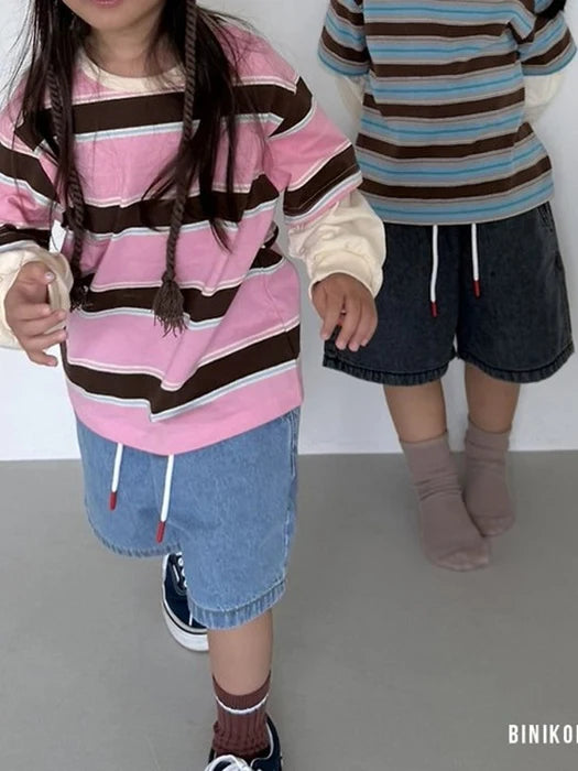 Little Foxx – String Midi Denim Pants