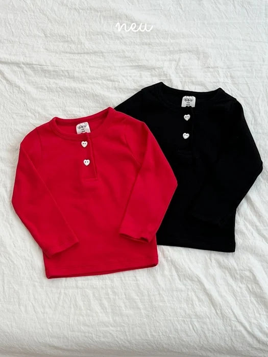 Little Foxx – Heart Button Tee
