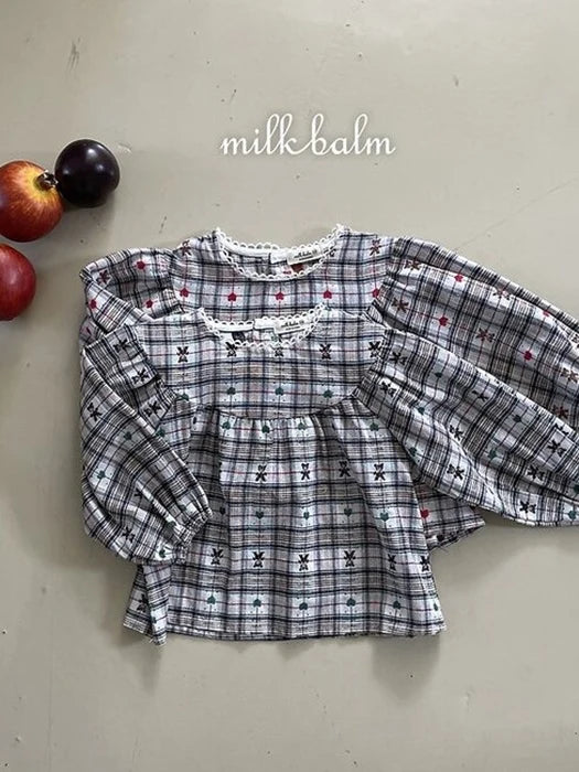 Little Foxx – Check Bear Blouse