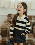 Little Foxx – Autumn Stripe Collar Tee