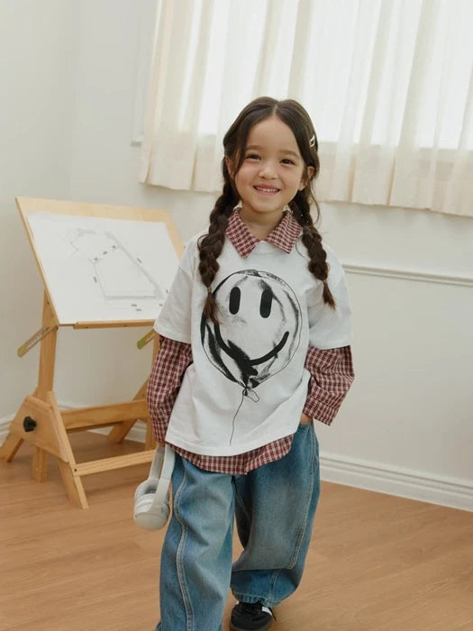 Little Foxx – Smile Balloon Half-Sleeve Tee