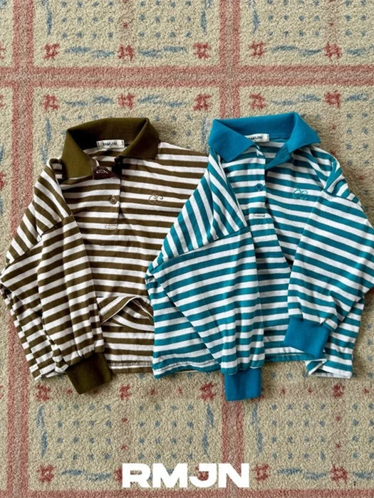 Little Foxx – Stripe Collar Tee