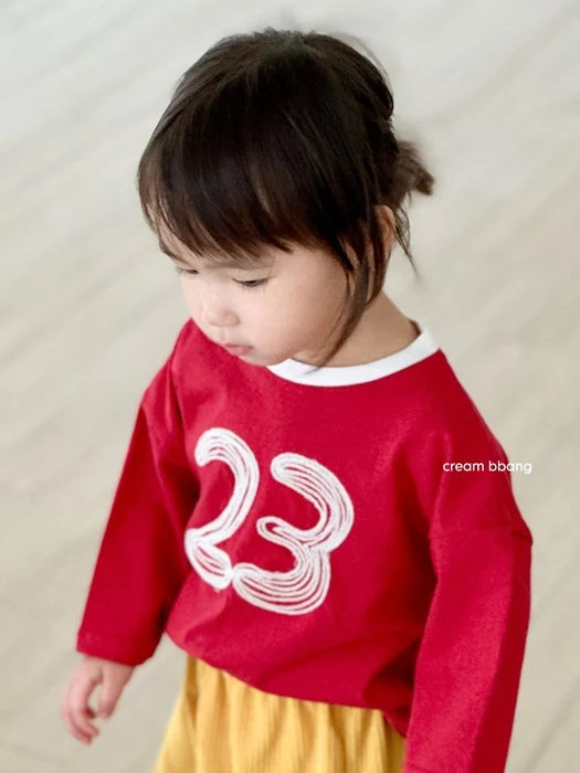Little Foxx – 23 Embroidered Color-Block Tee
