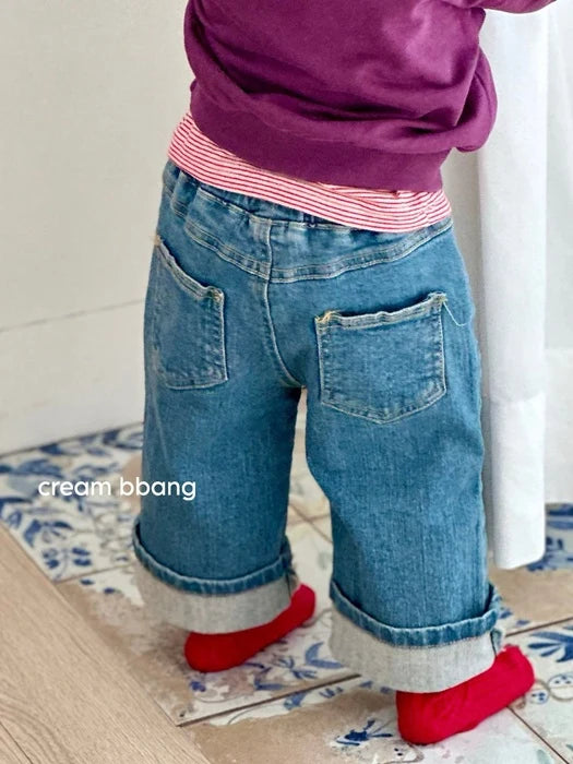 Little Foxx – Wide Denim Straight Pants