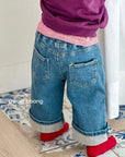 Little Foxx – Wide Denim Straight Pants