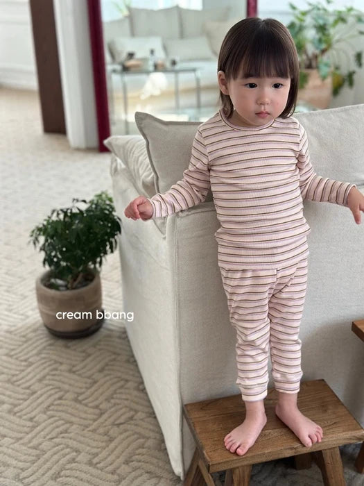 Little Foxx – Stripe Ribbed Leggings Set