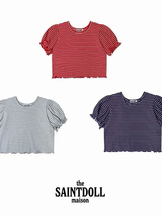 Little Foxx – Stripe Frill Tee