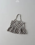 Little Foxx – Check Halter Top Layered Sleeveless