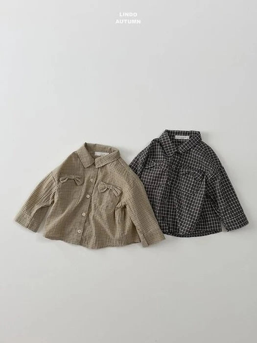 Little Foxx – Ribbon Check Placket Shirt