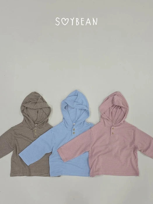 Little Foxx – Striped Button Hoodie
