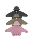 Little Foxx – Waffle Washed Hooded Zip-up