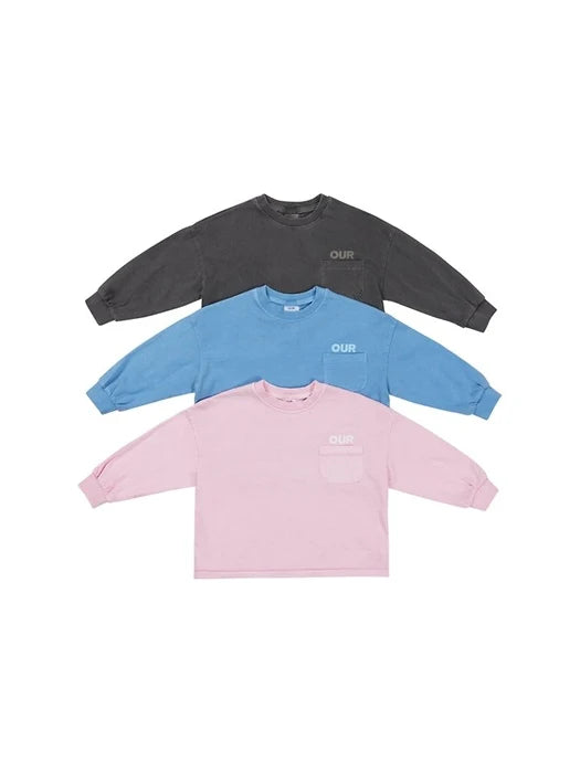 Little Foxx – Pigment-dyed Logo Pocket Tee