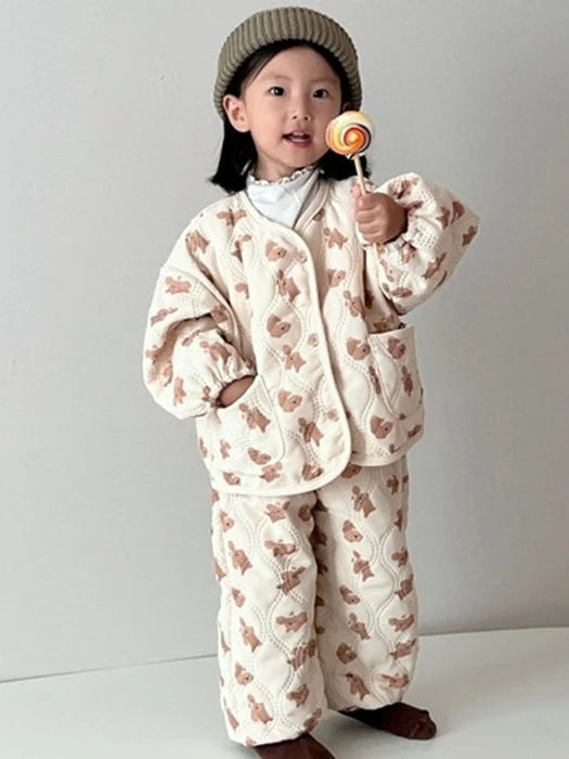 Little Foxx – Puppy Quilted Top &amp;amp; Bottom Set