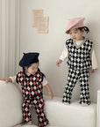 Little Foxx – Mix Argyle Vest Top &amp; Bottom Set