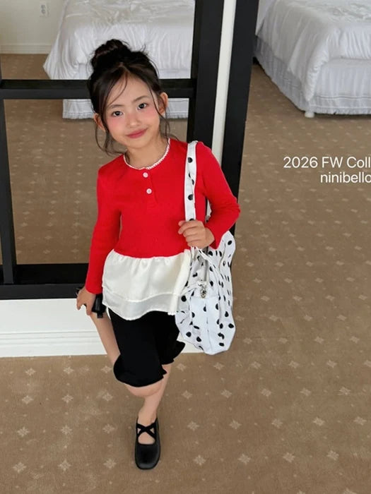 Little Foxx – Eyelet Tulip Layered Tee
