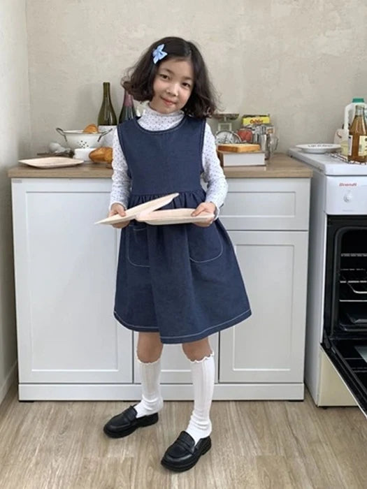 Little Foxx – Denim Ribbon Dress