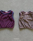 Little Foxx – Terry Stripe Sleeveless Top