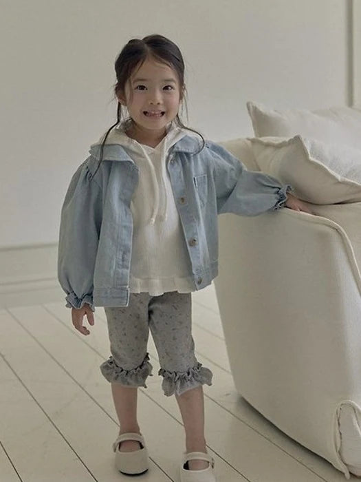 Little Foxx – Round Collar Denim Jacket