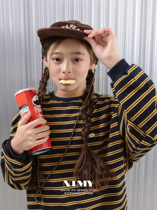 Little Foxx – Tori Striped Raglan Sweatshirt