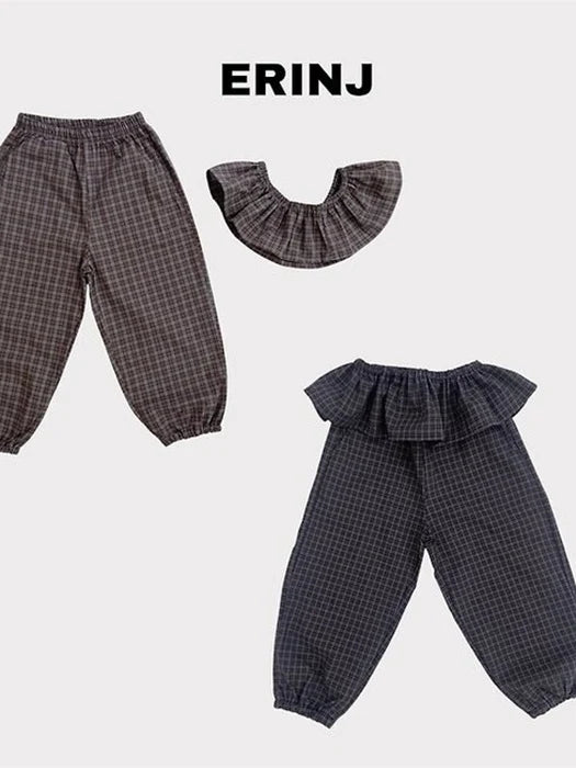 Little Foxx – Check Frill Pants Set