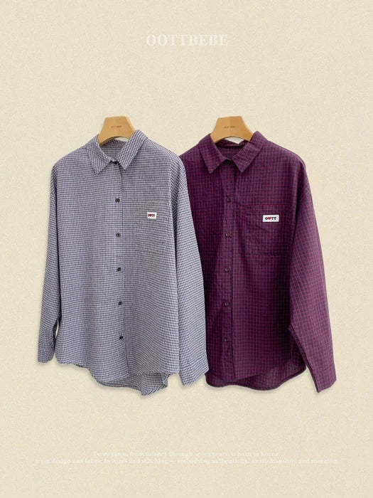 Little Foxx – Cappuccino Check Shirt (Adult)