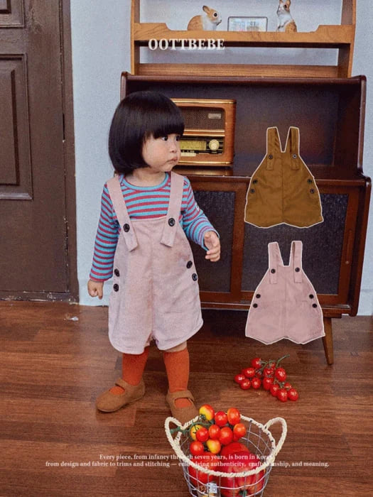 Little Foxx – Brownie Short Overalls