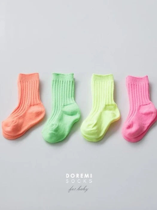 Little Foxx – Neon Ribbed Socks