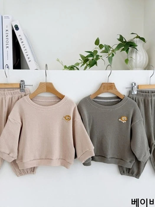 Little Foxx – Baby Lion Waffle Top &amp; Bottom Set