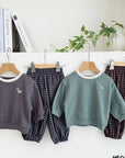 Little Foxx – Baby Waffle Check Top & Bottom Set